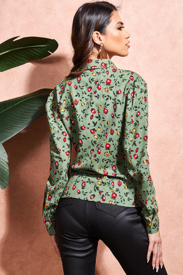 Floral Print Shirt Goddiva